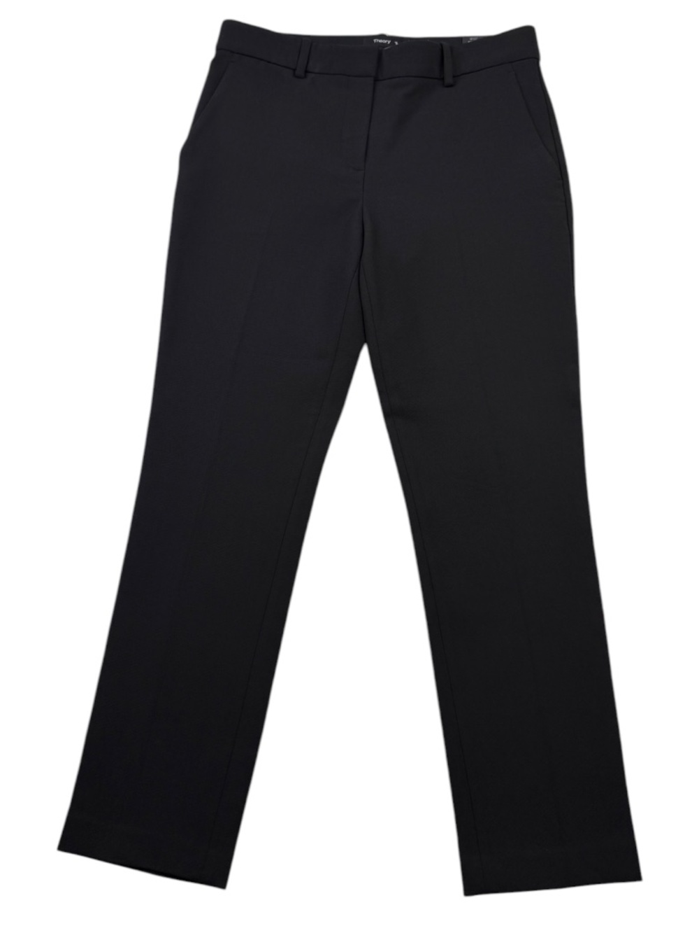 Theory Treeca 2 Pioneer Black Cropped Stretch Ankle Pants Women's 6 - Picture 2 of 12